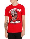 Jurassic Park I Survived T-Shirt, RED, hi-res