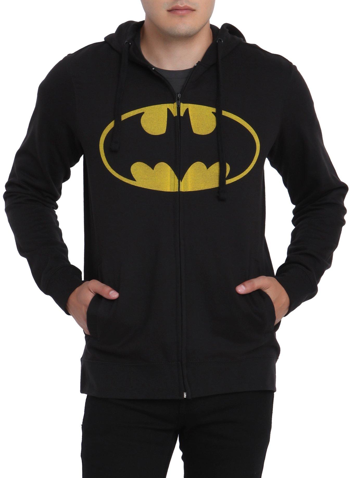 Batman zip up hoodie mens on sale