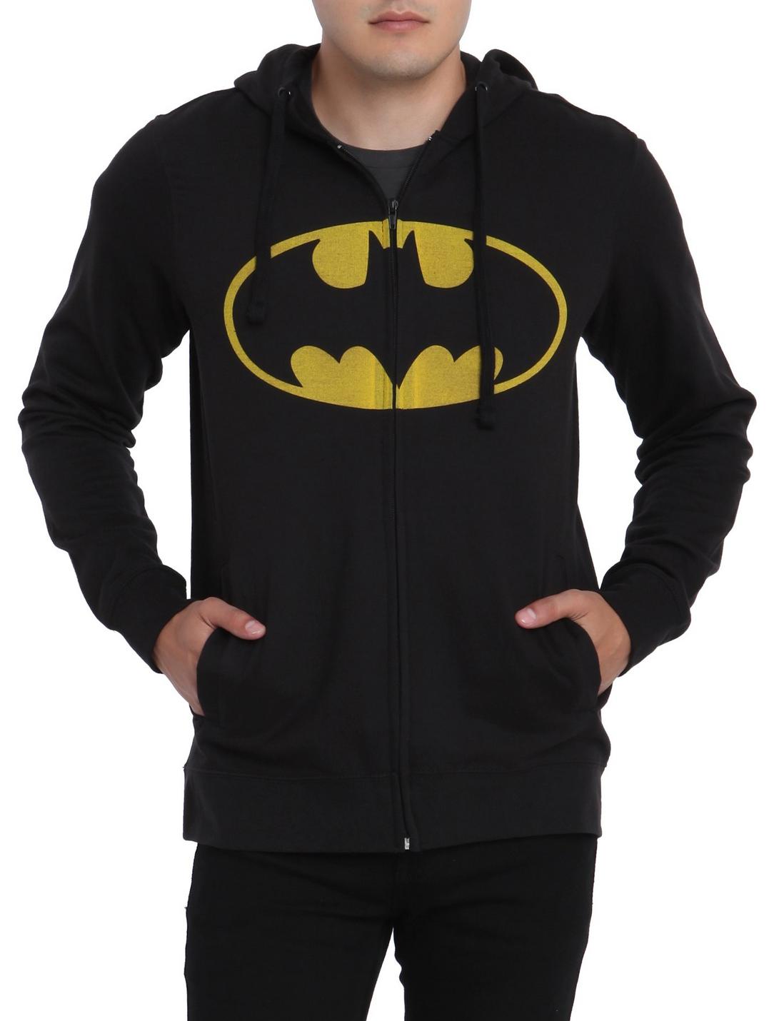 DC Mens Circle Bat Pullover Hoodie 