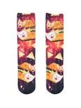 RUDE Taco Cat Galaxy Ankle Socks, , hi-res