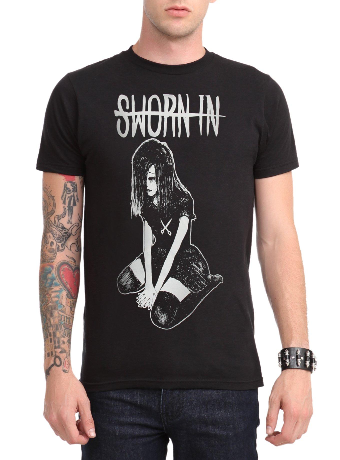 Sworn In Sad Girl T-Shirt, BLACK, hi-res