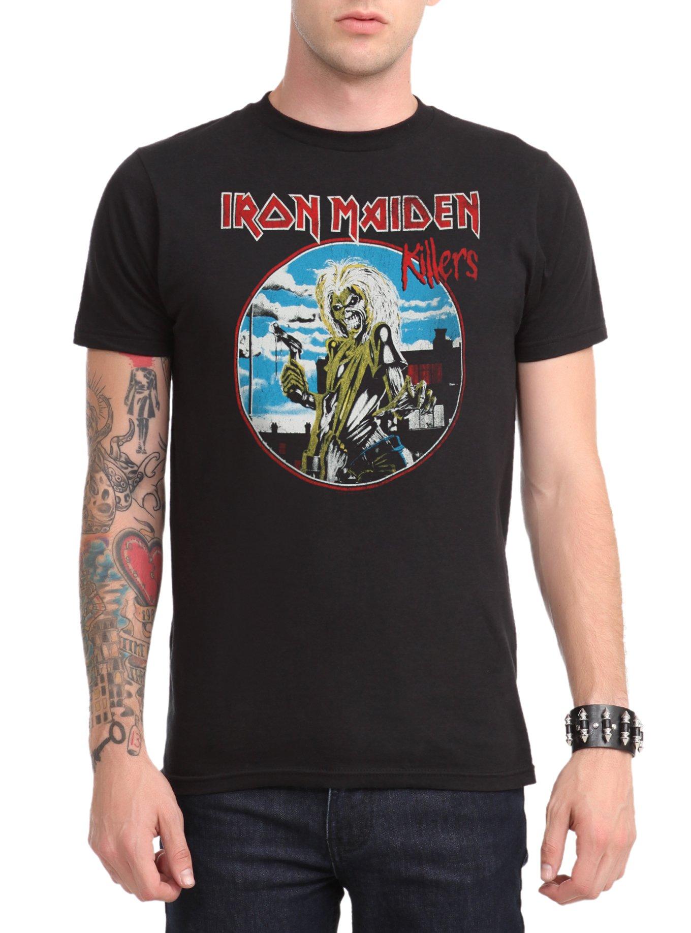 T shirt discount iron maiden homme