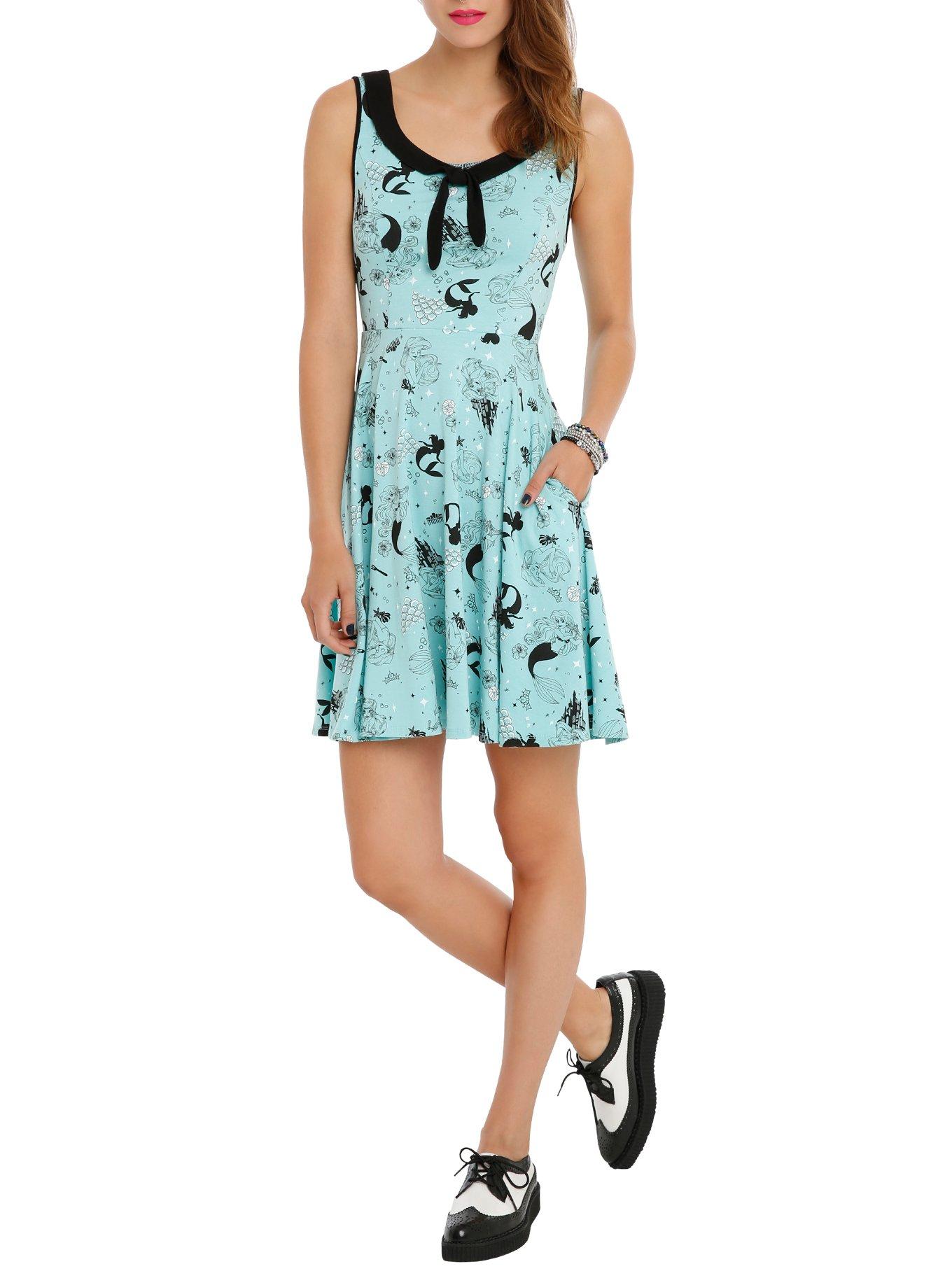 Disney The Little Mermaid Sailor Dress, BLACK, hi-res