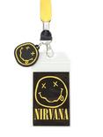 Nirvana Yellow & Black Smiley Lanyard, , hi-res