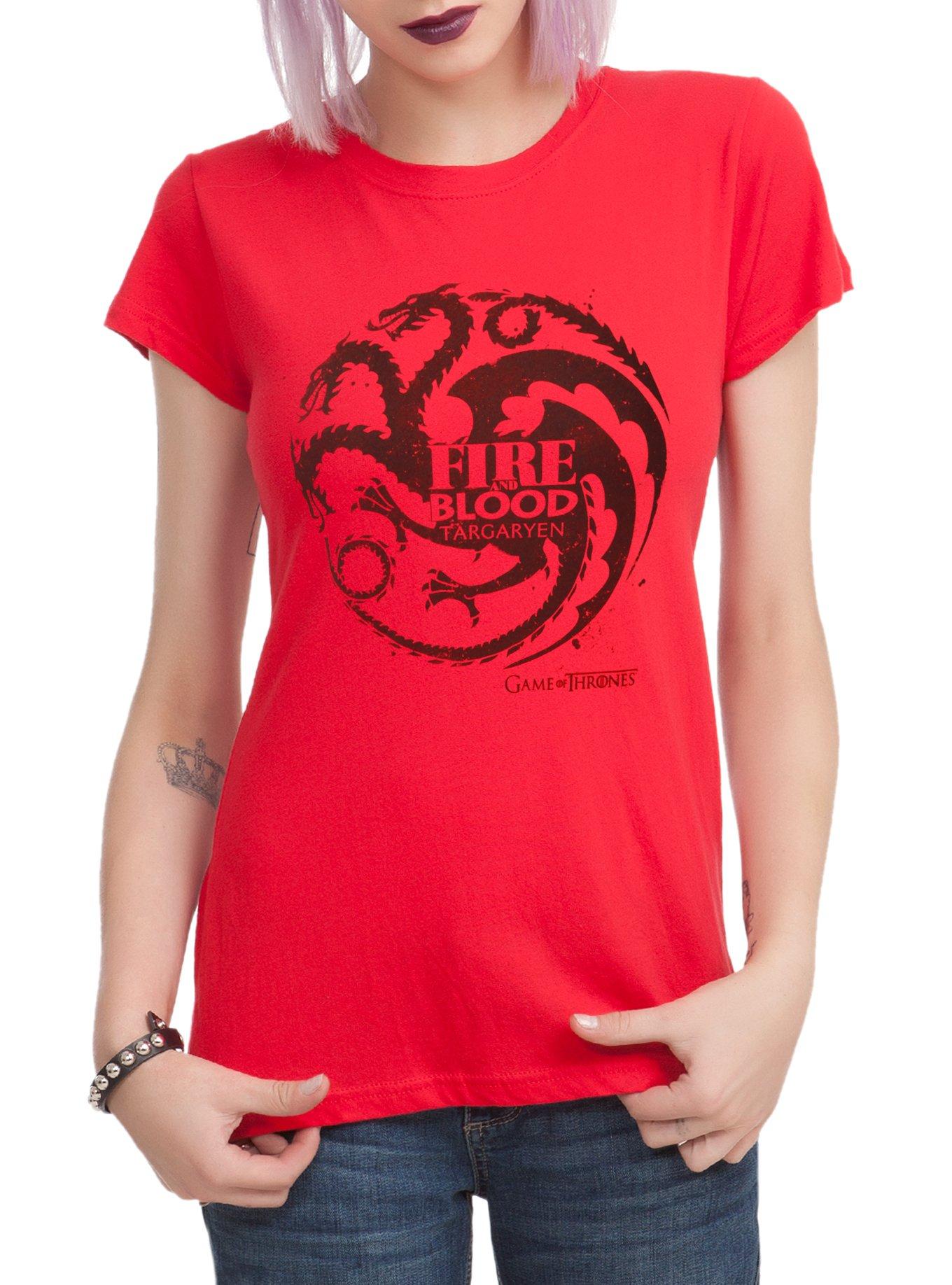 Game Of Thrones Targaryen Fire And Blood Girls T-Shirt 2XL, , hi-res