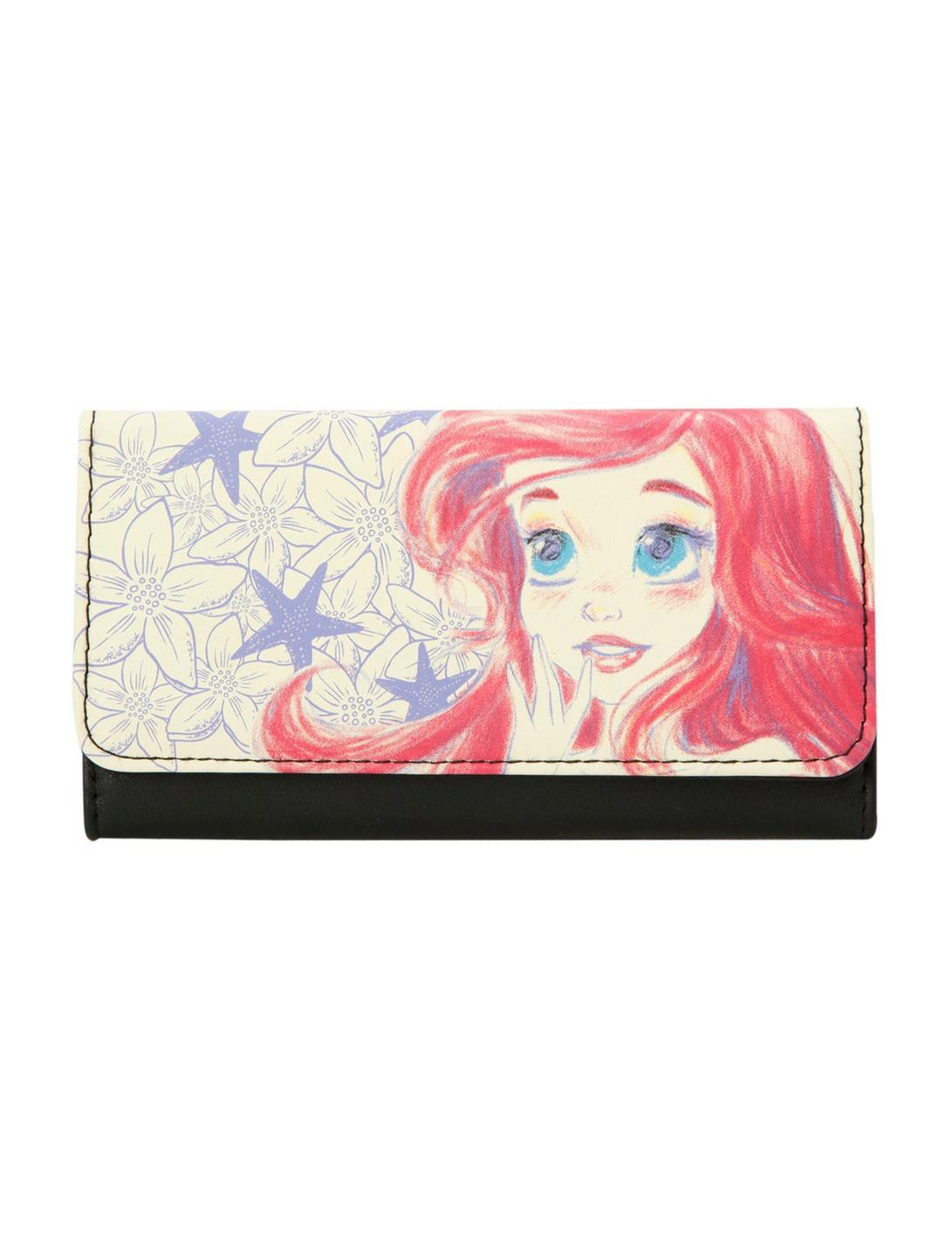 Disney The Little Mermaid Ariel Sketch Flap Wallet, , hi-res