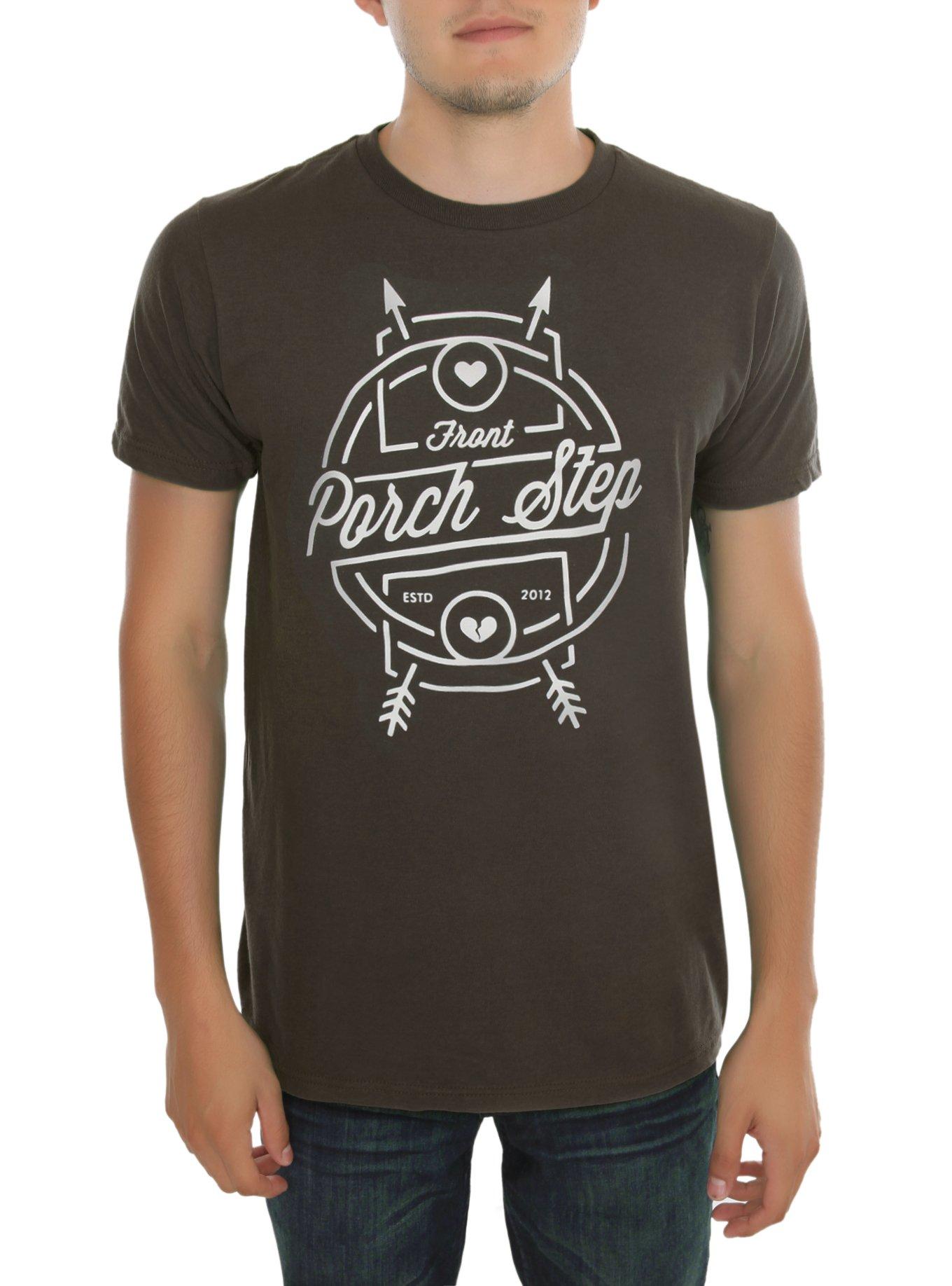 Front Porch Step Circle Arrows T-Shirt, CHARCOAL, hi-res