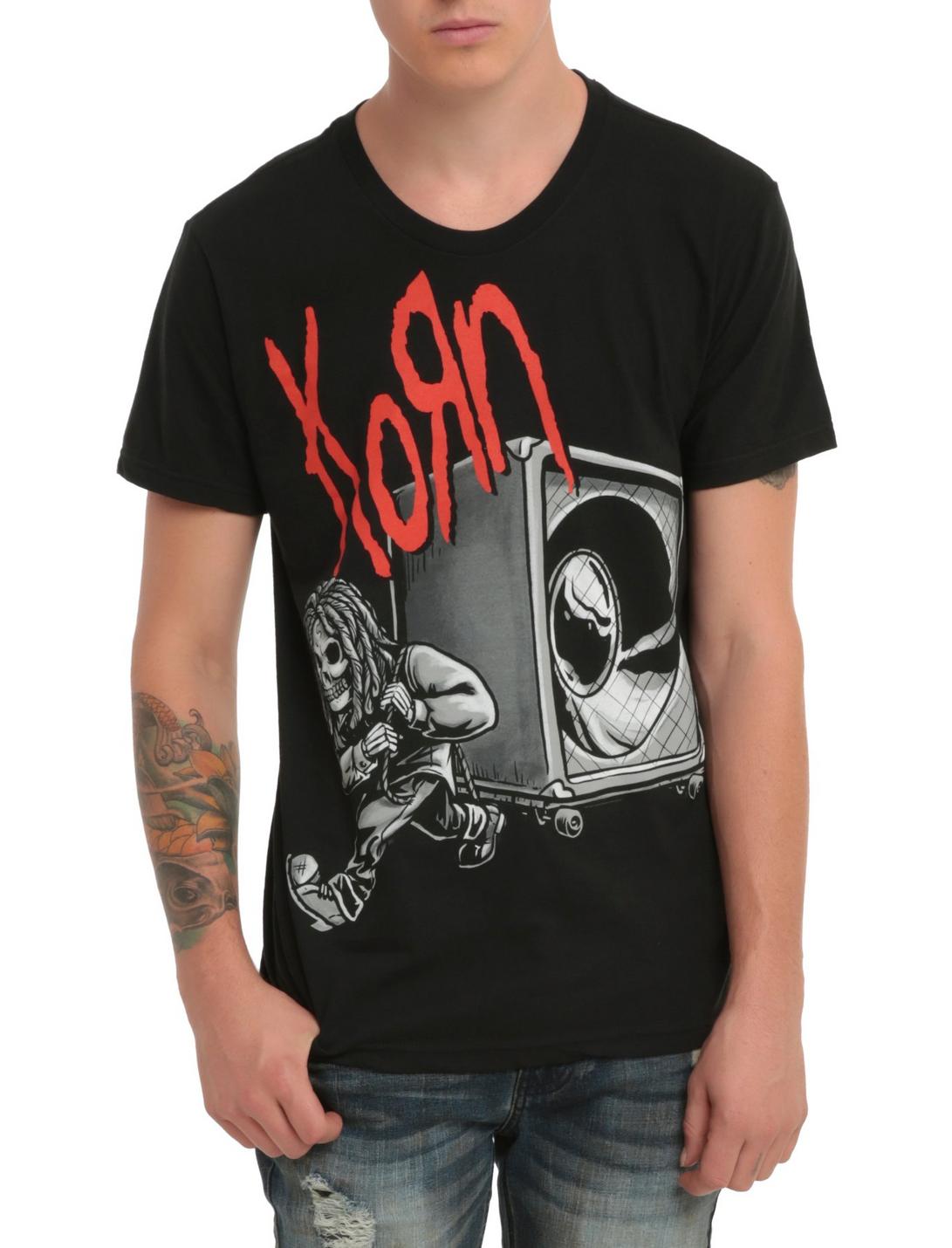 Korn Speaker Guy T-Shirt, BLACK, hi-res