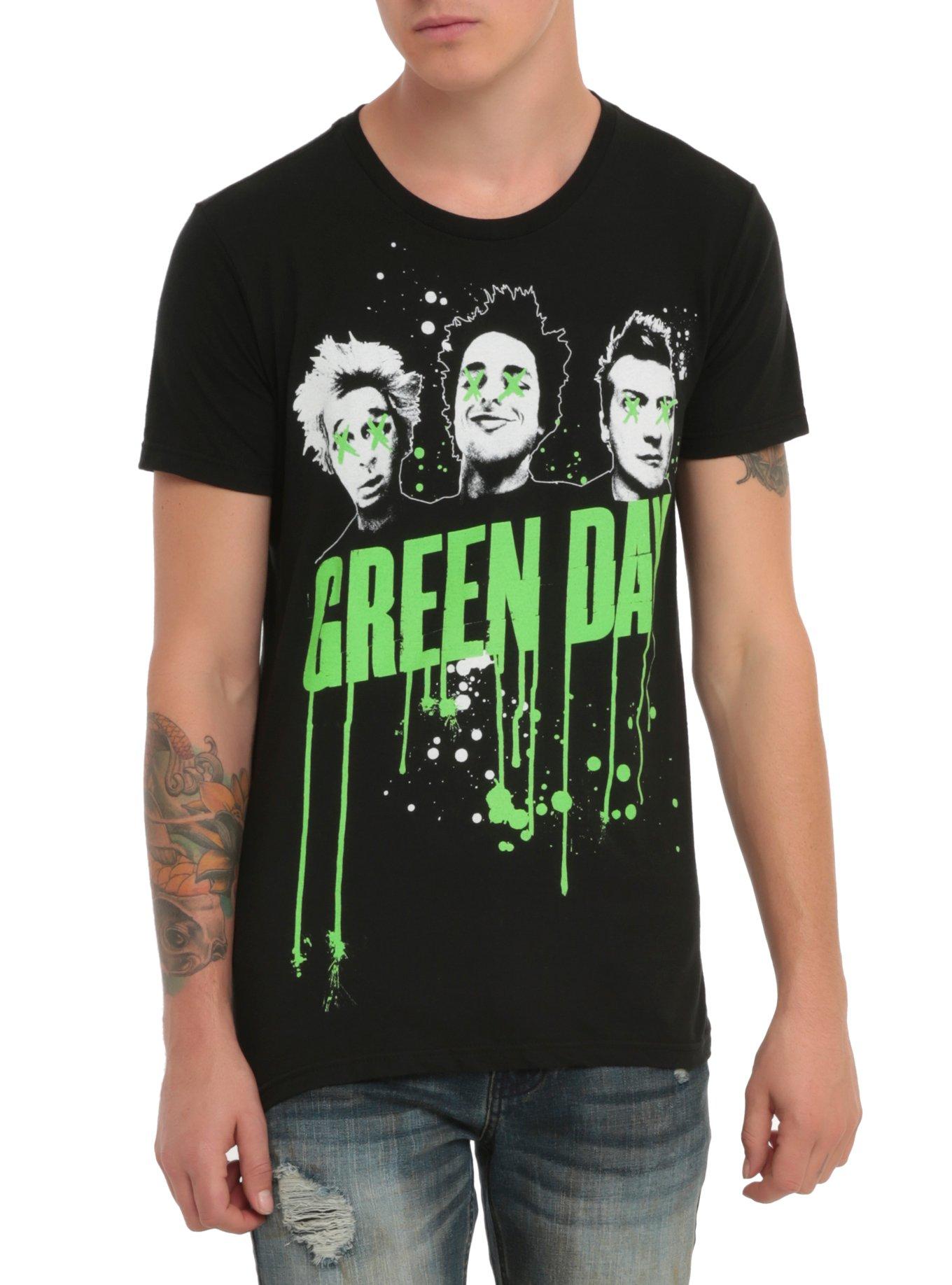 Green Day X Eyes T-Shirt, BLACK, hi-res