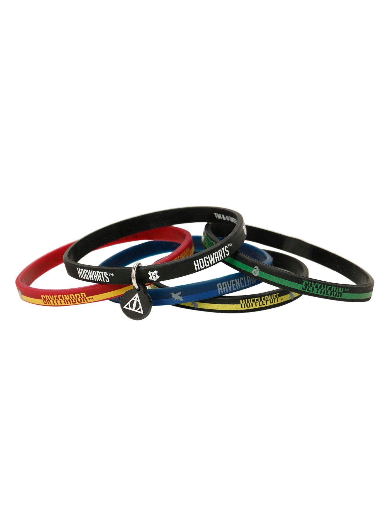 Harry Potter Hogwarts House Names Rubber Bracelet 5 Pack | Hot Topic