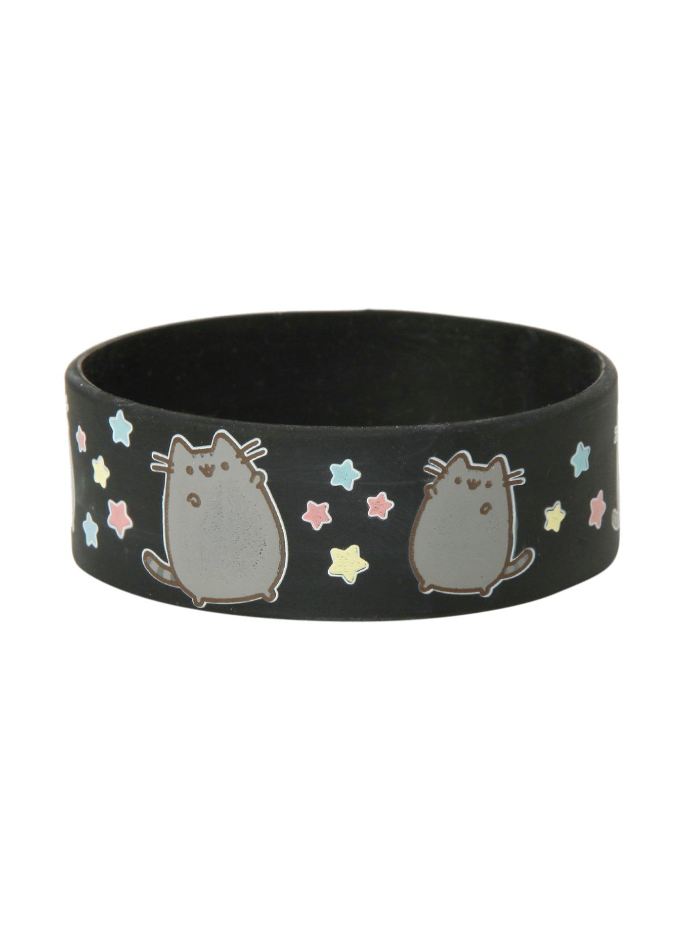 Pusheen Dancing Stars Rubber Bracelet, , hi-res