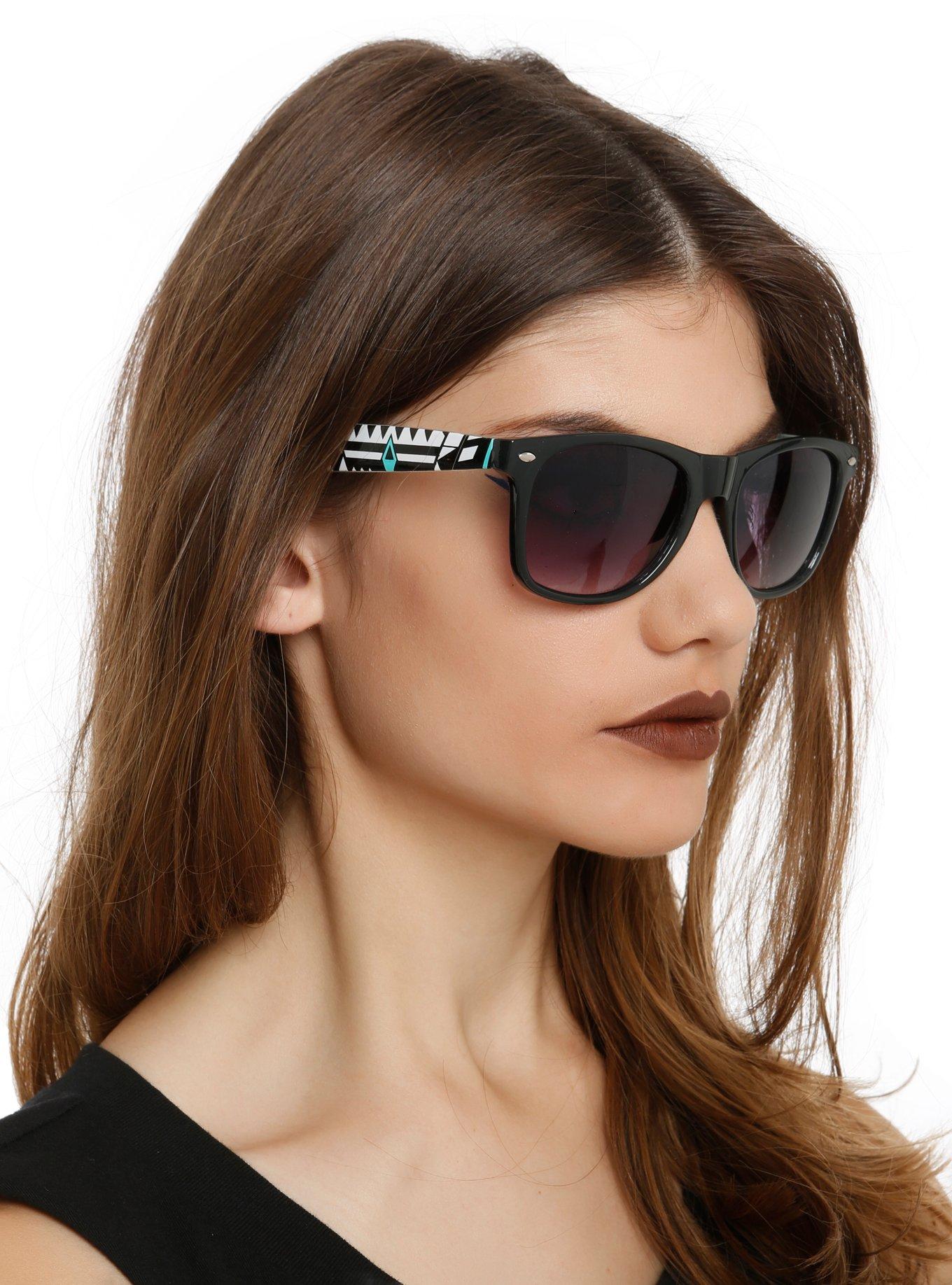 Geometric Neon Arms Retro Sunglasses, , hi-res
