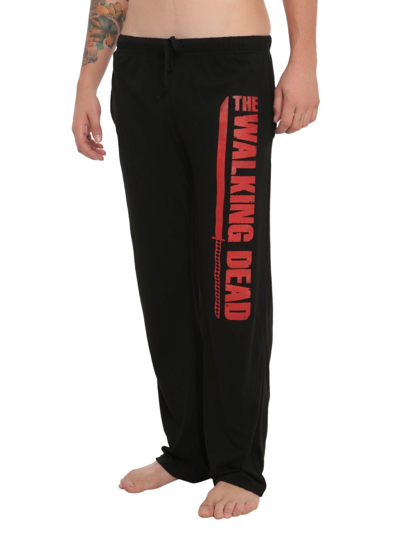 The Walking Dead Katana Logo Guys Pajama Pants, BLACK, hi-res