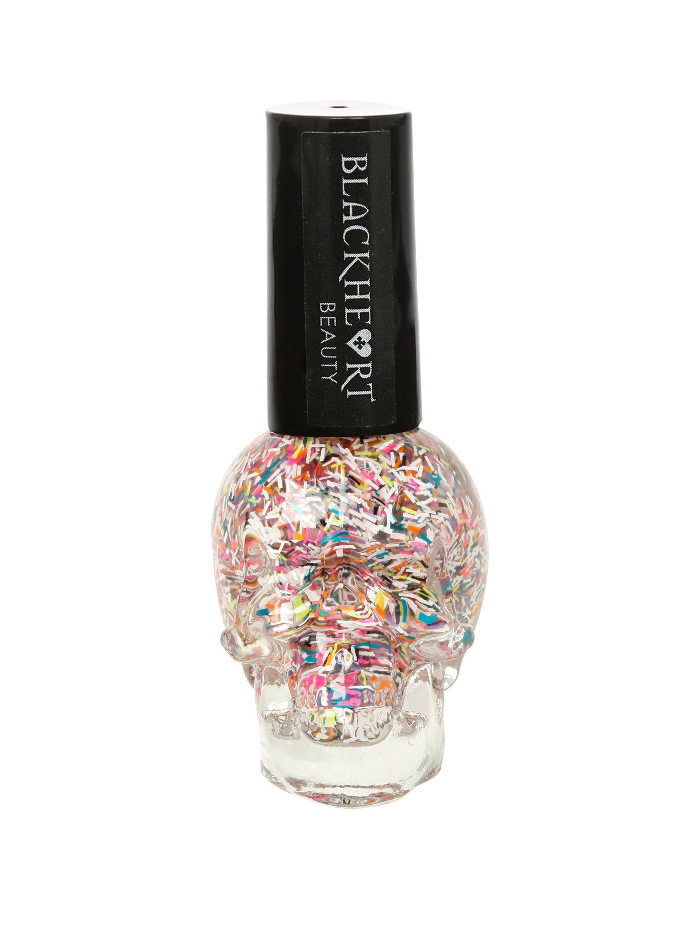 Blackheart Multi Color Confetti Nail Polish, , hi-res