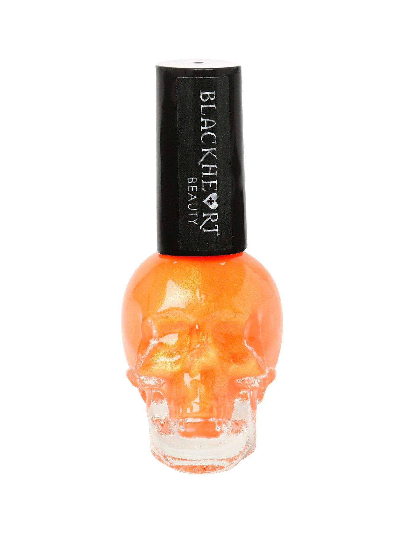 Blackheart Beauty Orange Shimmer Nail Polish, , hi-res