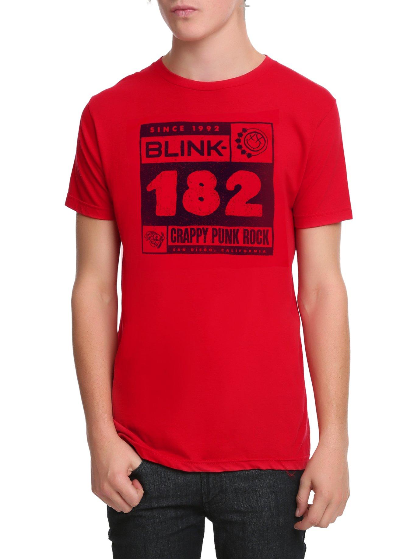 Blink-182 Crappy Punk Rock T-Shirt, RED, hi-res