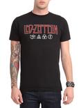 Led Zeppelin Red Logo T-Shirt, BLACK, hi-res