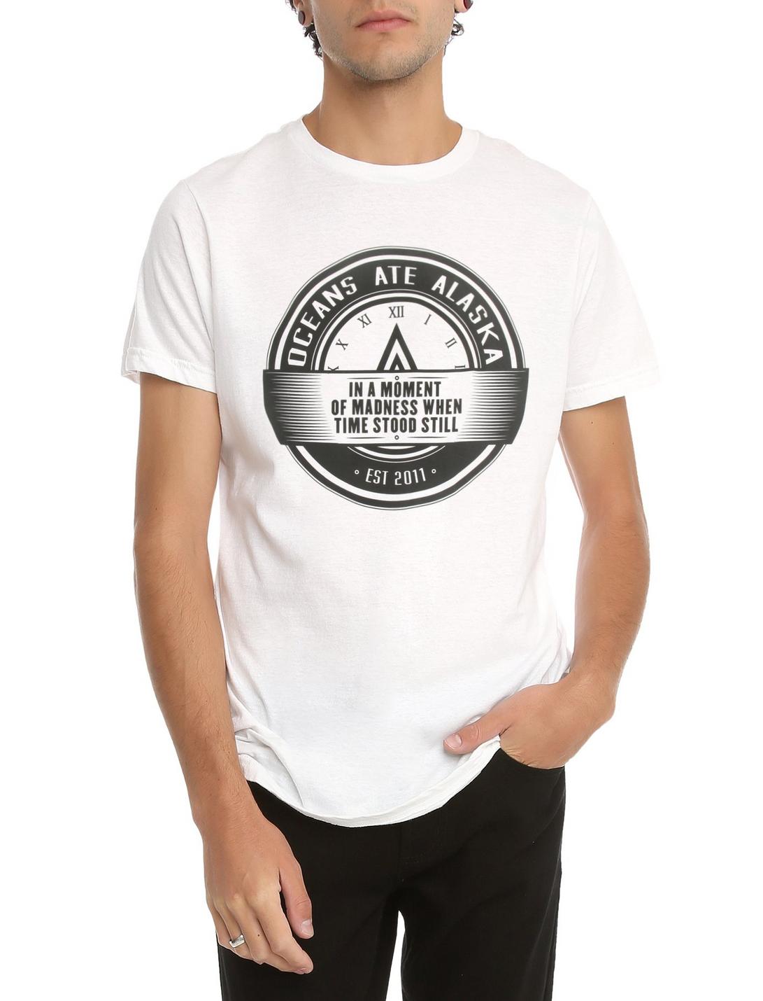 Oceans Ate Alaska Clock T-Shirt, WHITE, hi-res