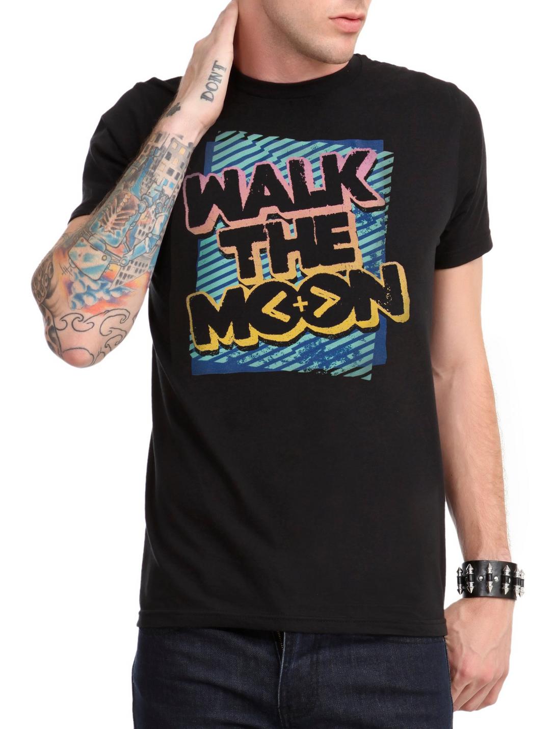 Walk The Moon Neon Logo T-Shirt, BLACK, hi-res