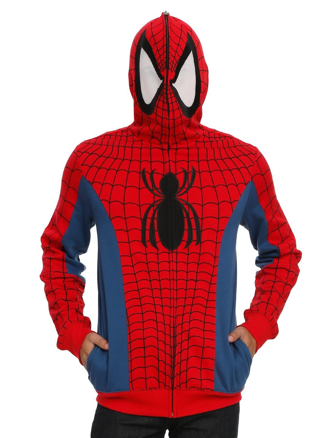 Marvel Spider-Man Cosplay Full Zip Hoodie, BLACK, hi-res