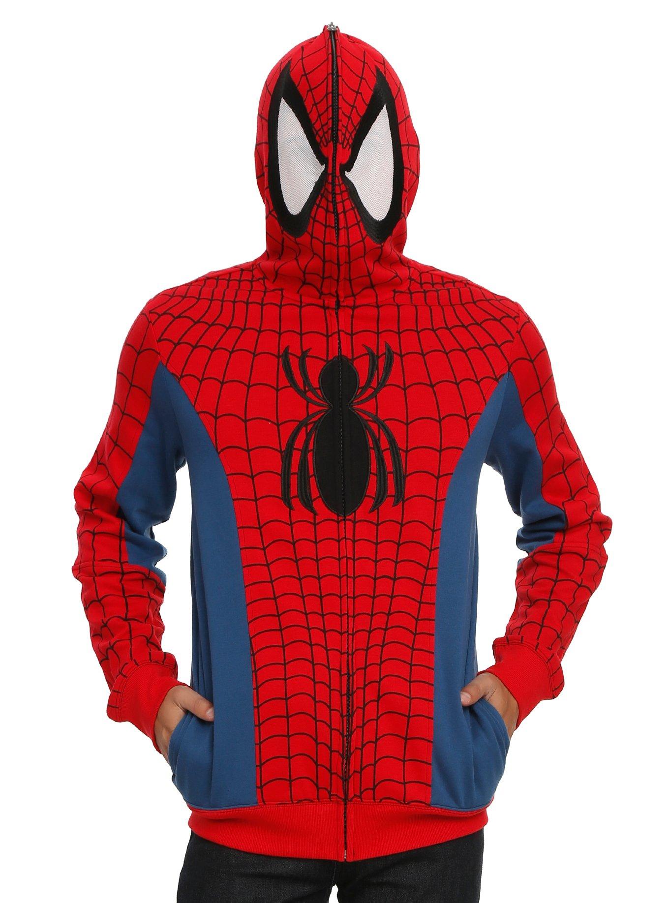 Marvel Spider-Man Cosplay Full Zip Hoodie, BLACK, hi-res