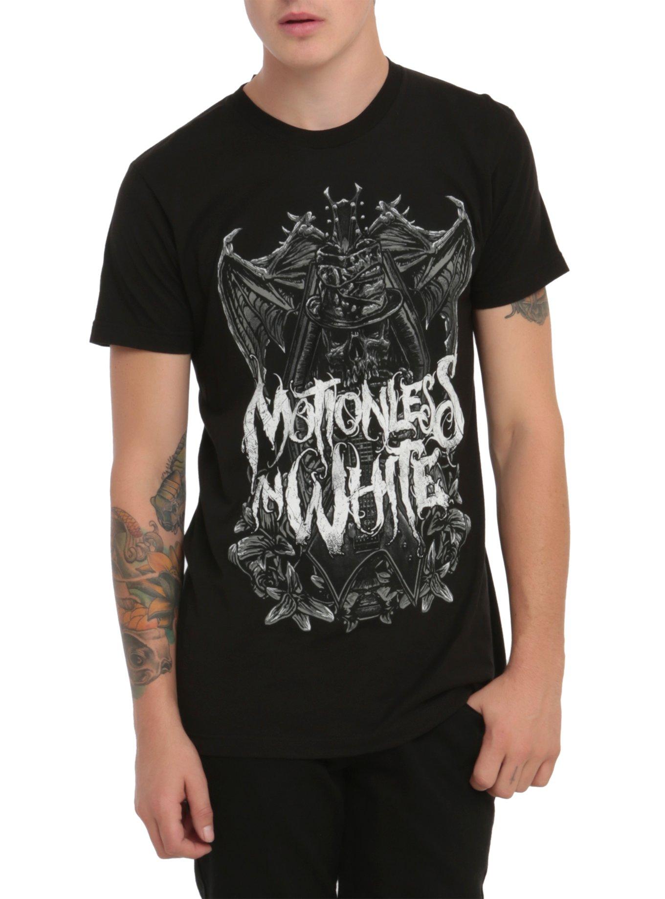 Motionless In White Skull Top Hat T-Shirt, BLACK, hi-res