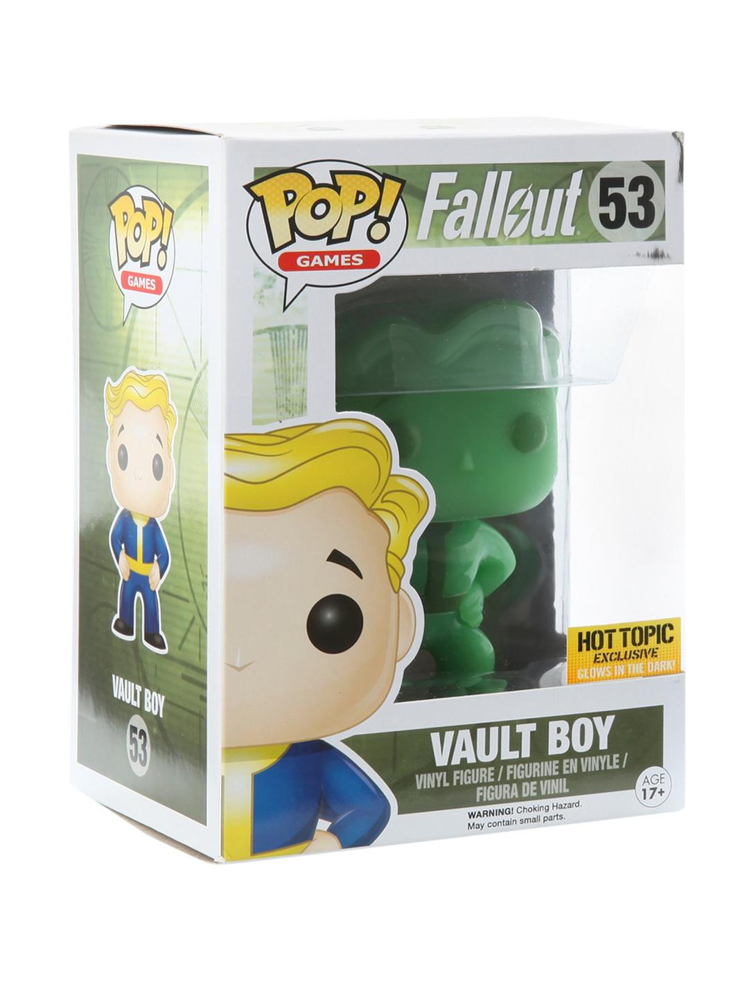 Funko Fallout Pop! Games Vault Boy Green Glow-In-The-Dark Vinyl Figure Hot Topic Exclusive, , hi-res