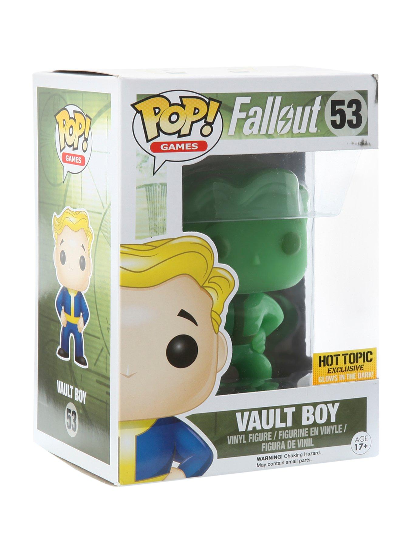 Funko Fallout Pop! Games Vault Boy Green Glow-In-The-Dark Vinyl Figure Hot Topic Exclusive, , hi-res