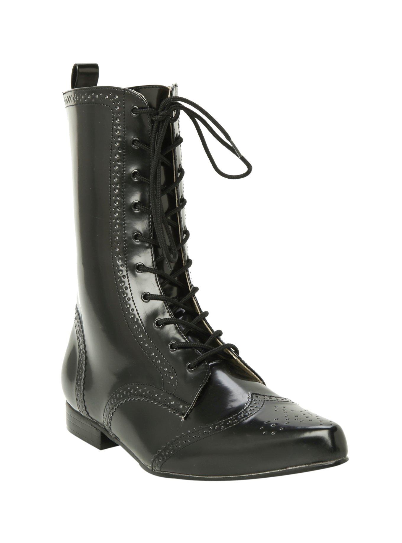 Demonia By Pleaser Brogue Boot, BLACK, hi-res