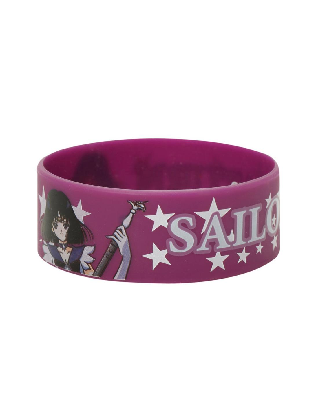 Sailor Moon Sailor Saturn Rubber Bracelet, , hi-res