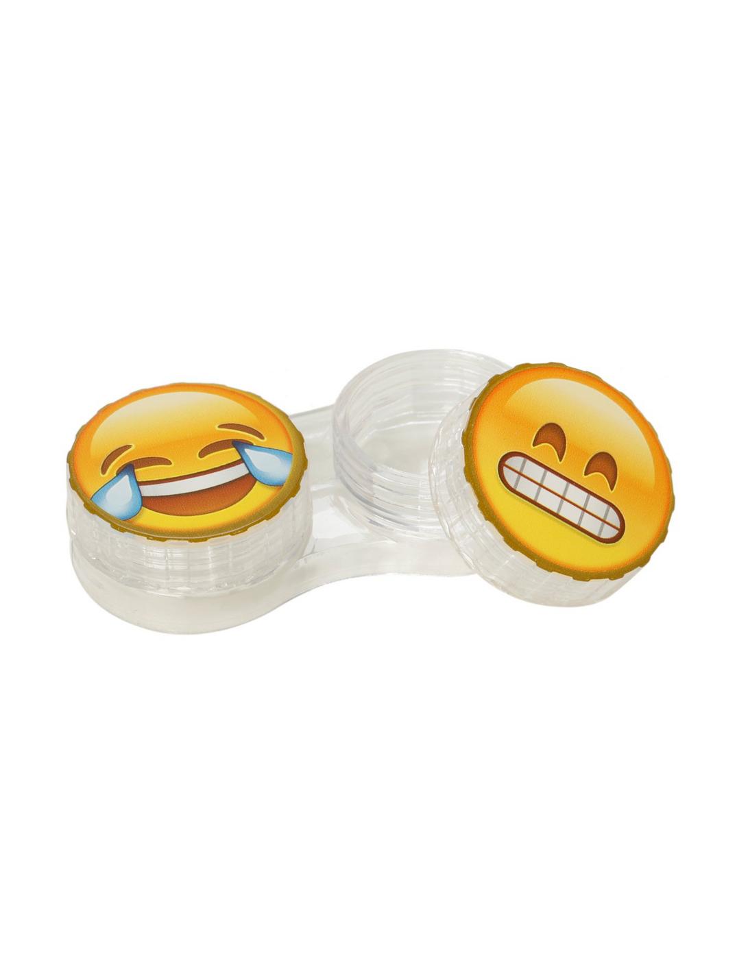Crying Laugh & Smile Emoji Contact Lens Case, , hi-res