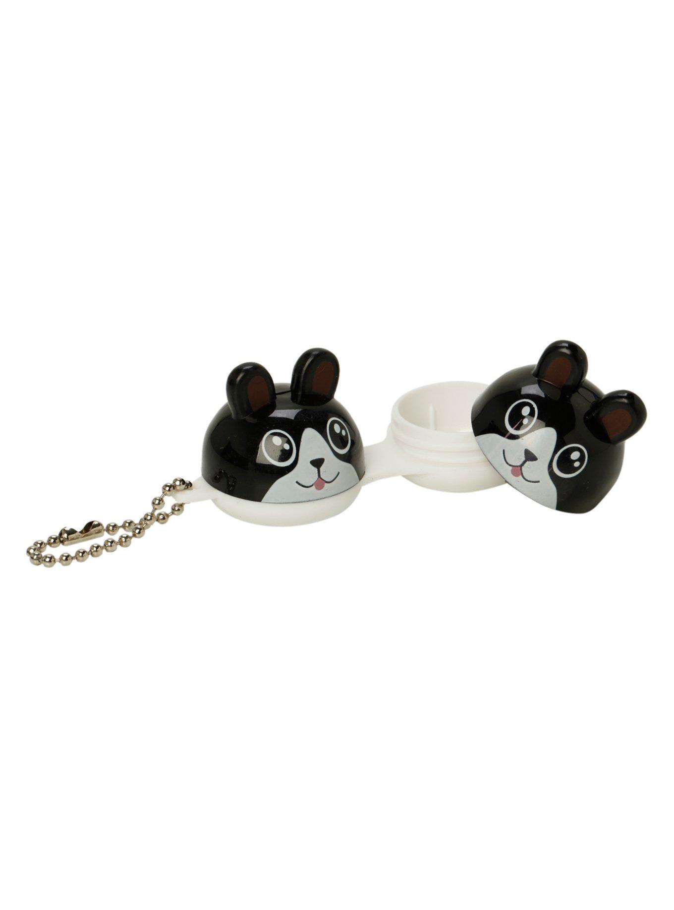 Black & White Bulldog Contact Lens Case, , hi-res