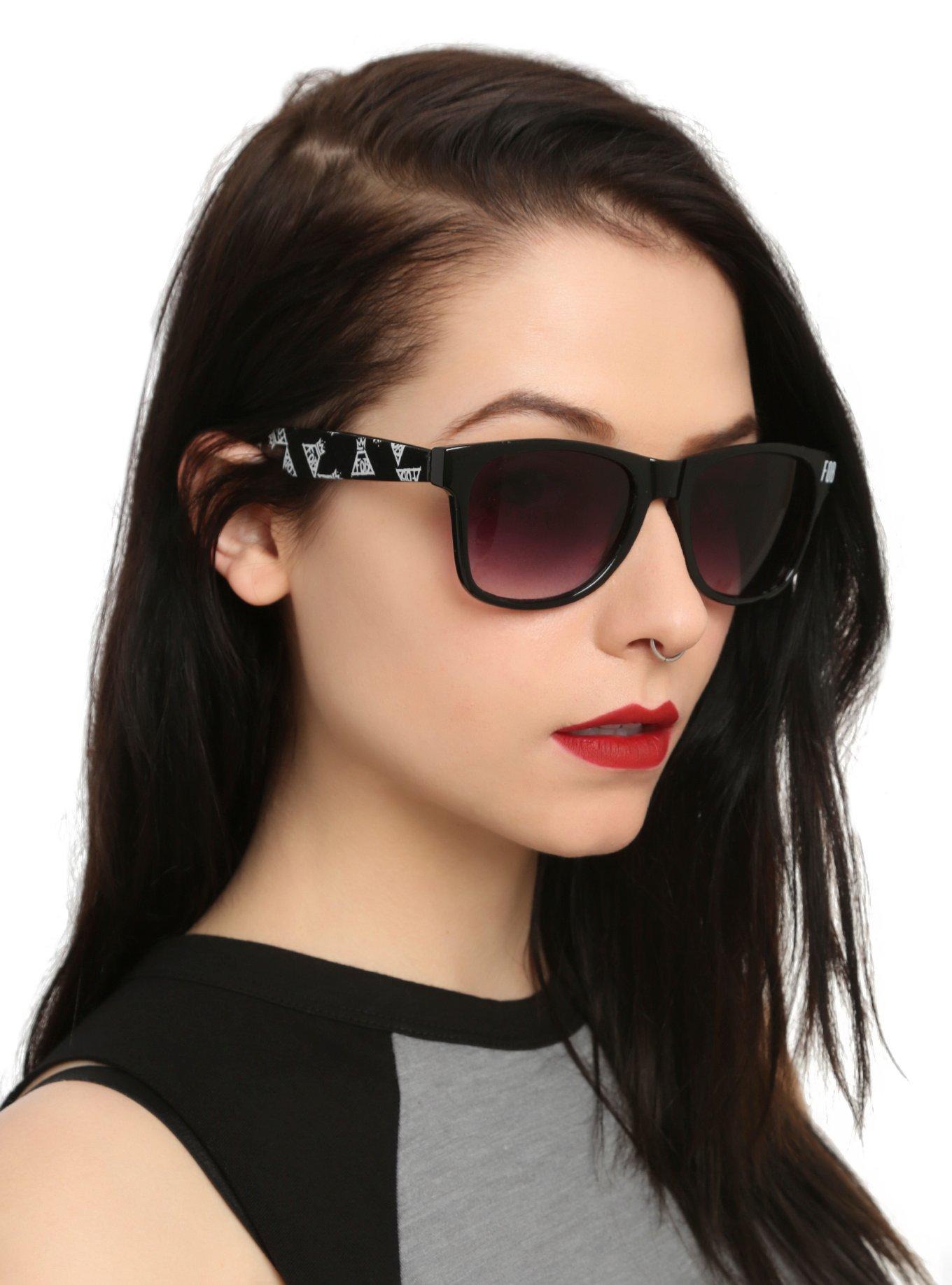 Fall Out Boy FOB Logo Retro Sunglasses, , hi-res