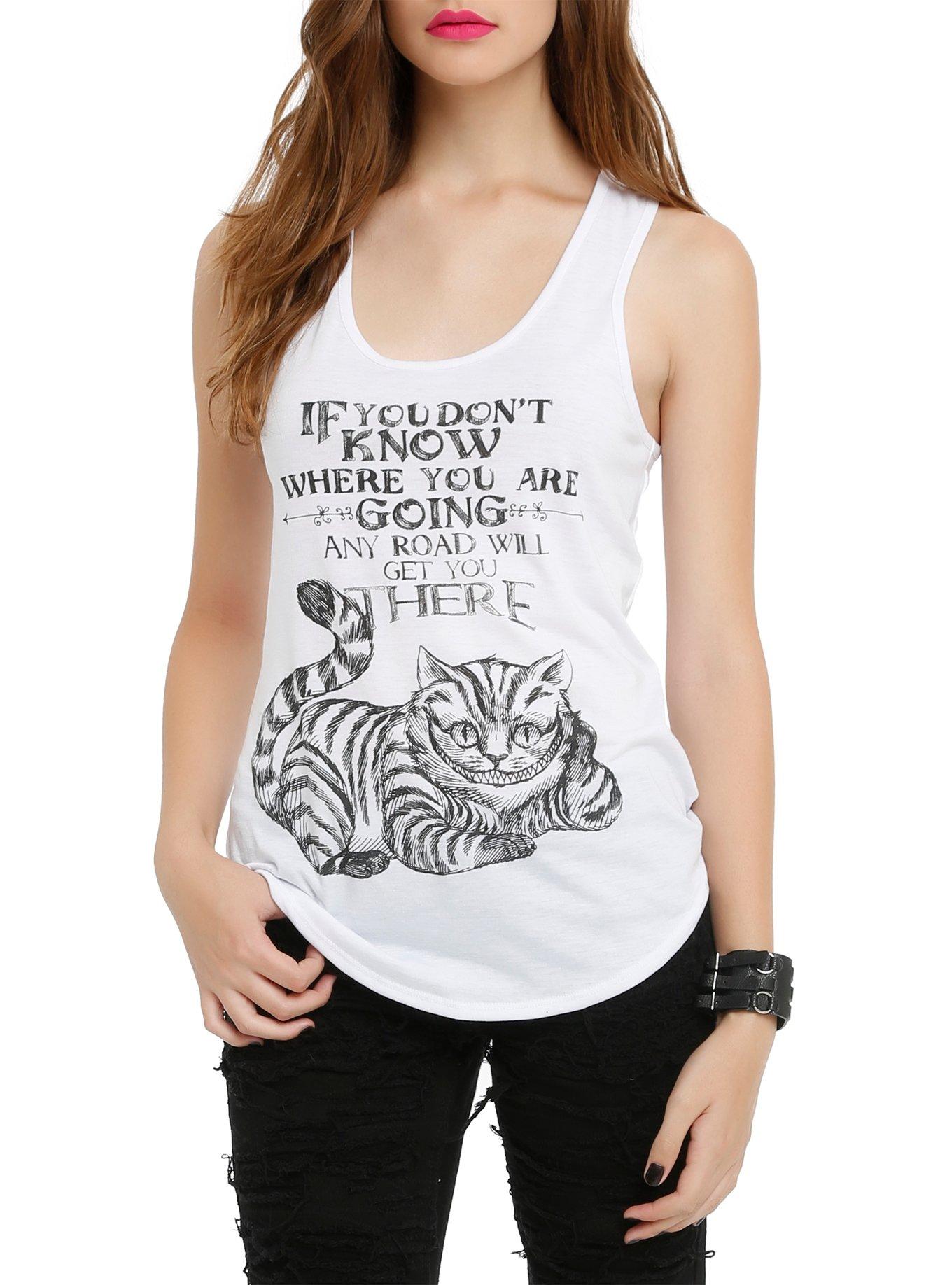 Disney Alice In Wonderland Cheshire Cat Quote Girls Tank Top, , hi-res