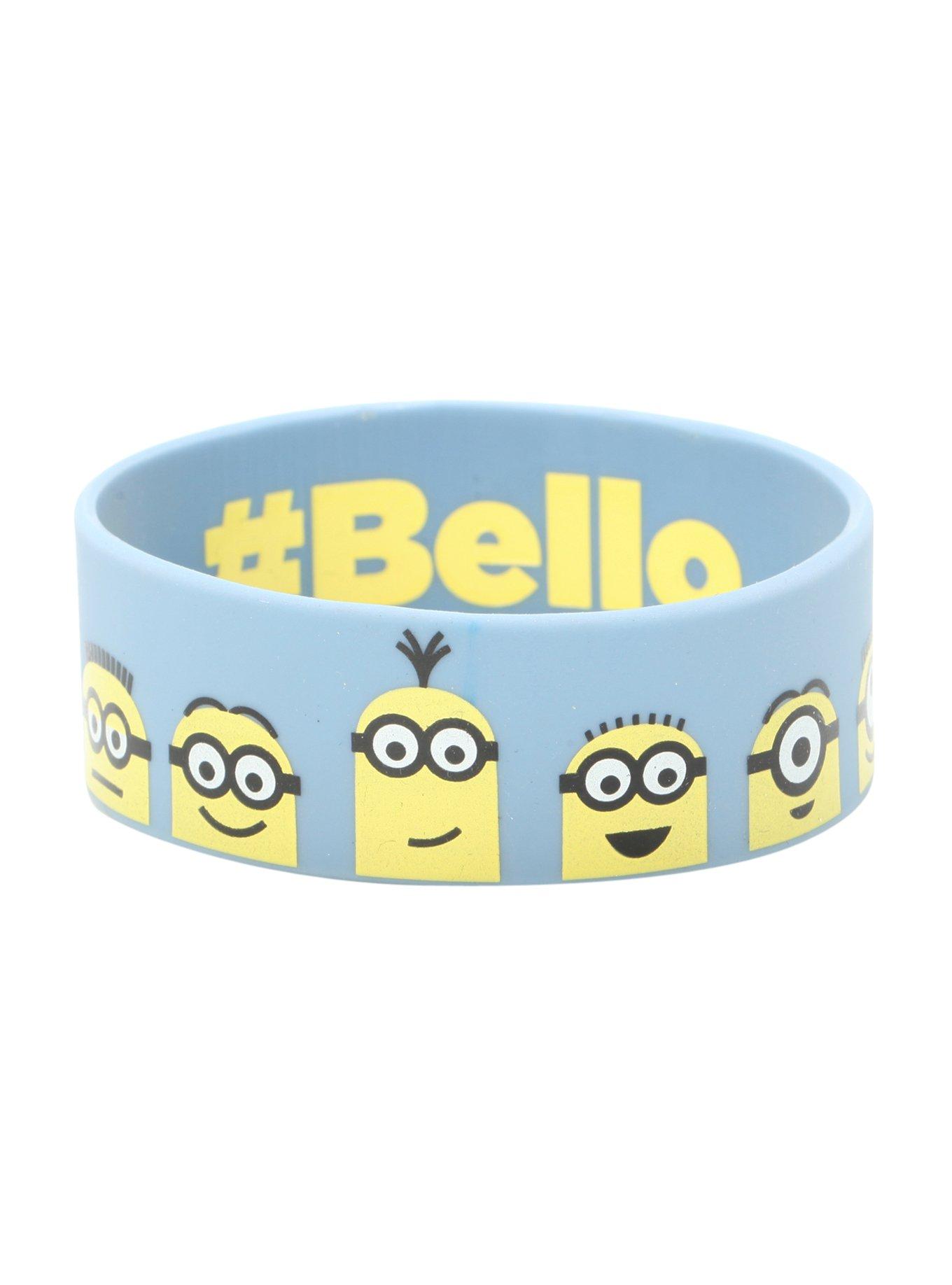 Minions Blue Lineup Rubber Bracelet, , hi-res