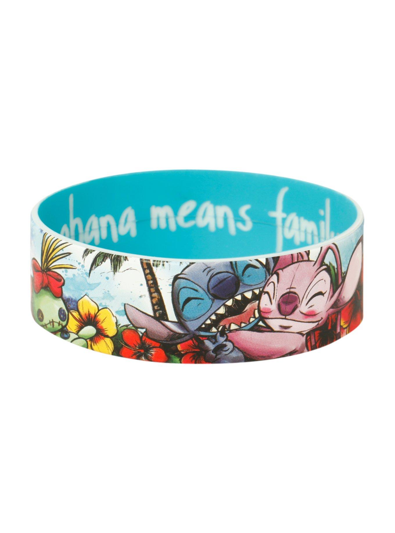 Disney Lilo Stitch Angel Watercolor Rubber Bracelet Hot Topic