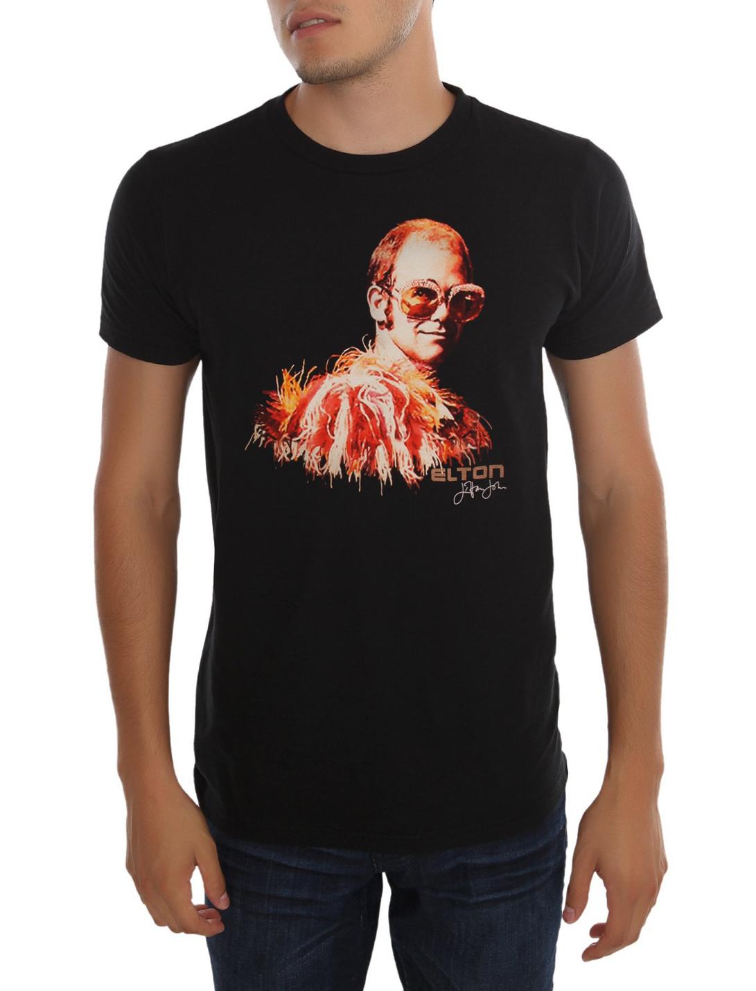 Elton John Big Glasses T-Shirt, BLACK, hi-res