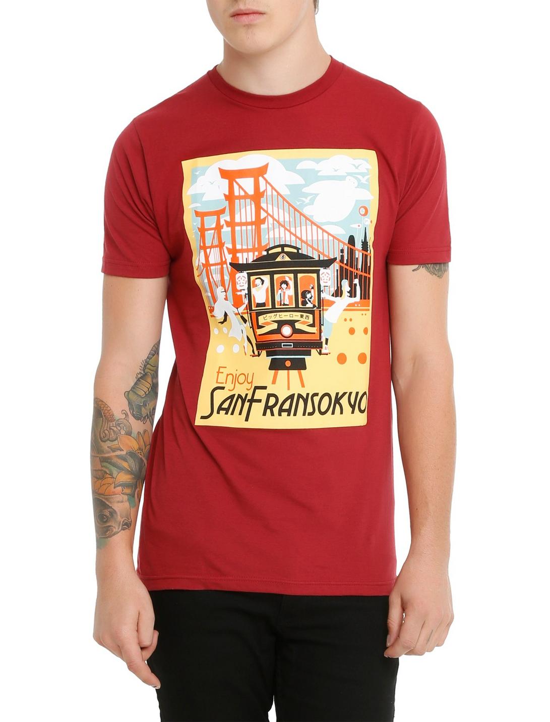 Disney Big Hero 6 Enjoy San Fransokyo T-Shirt, RED, hi-res