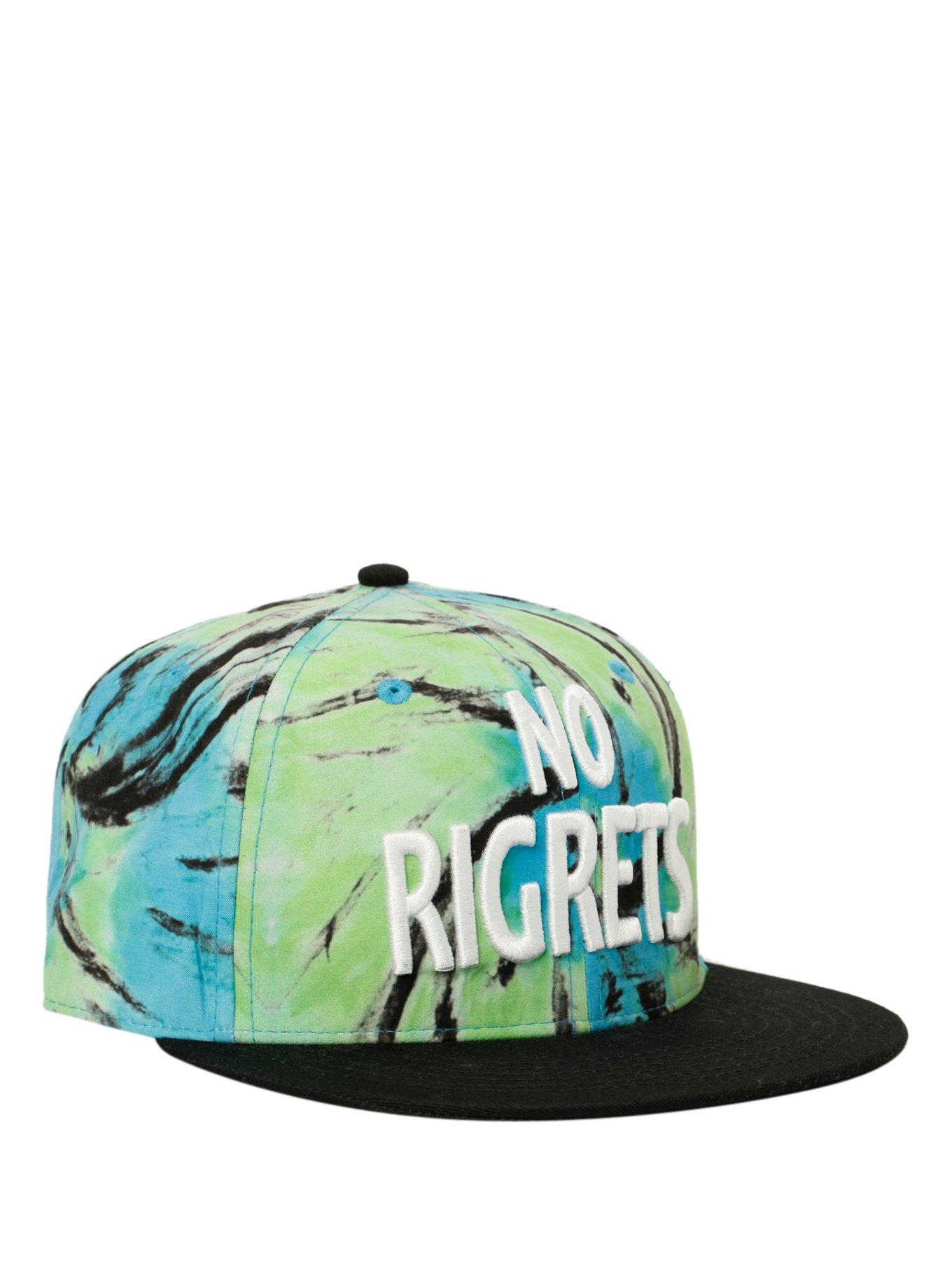 No Rigrets Tie Dye Snapback Hat, , hi-res