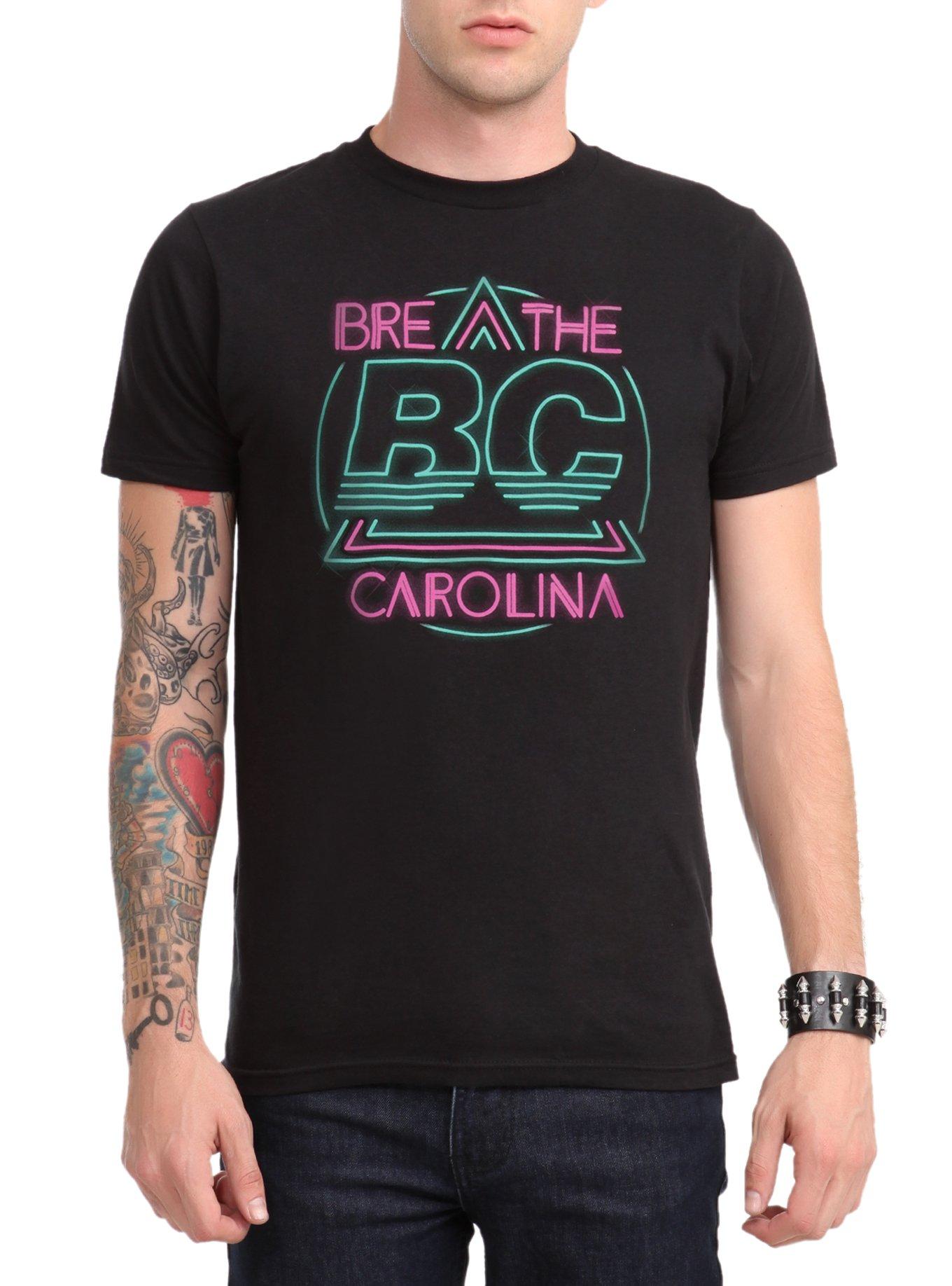Breathe Carolina Neon Logo T-Shirt, BLACK, hi-res