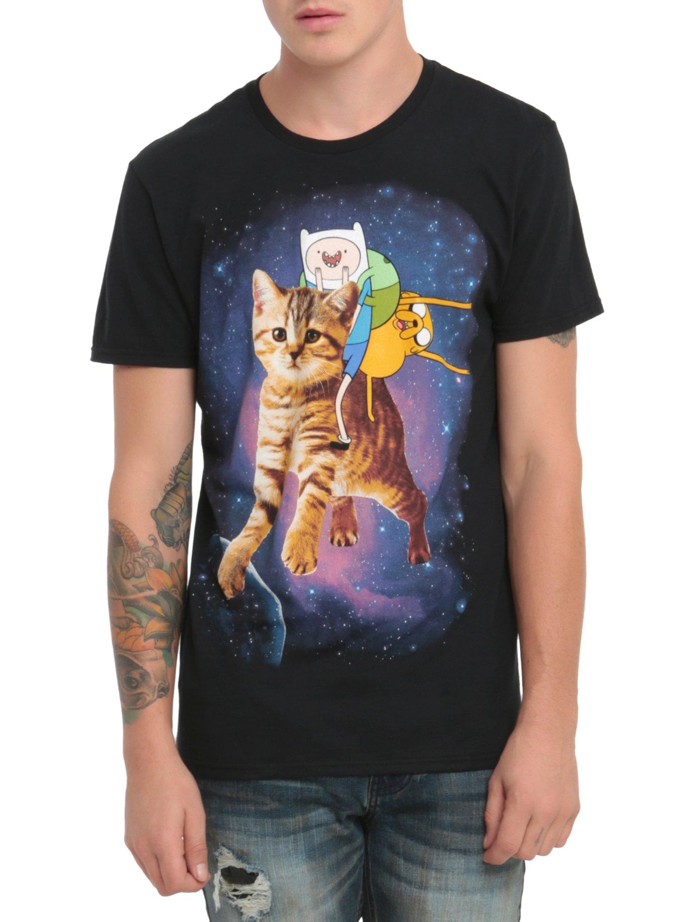 Adventure Time Finn & Jake & Cat T-Shirt, BLACK, hi-res