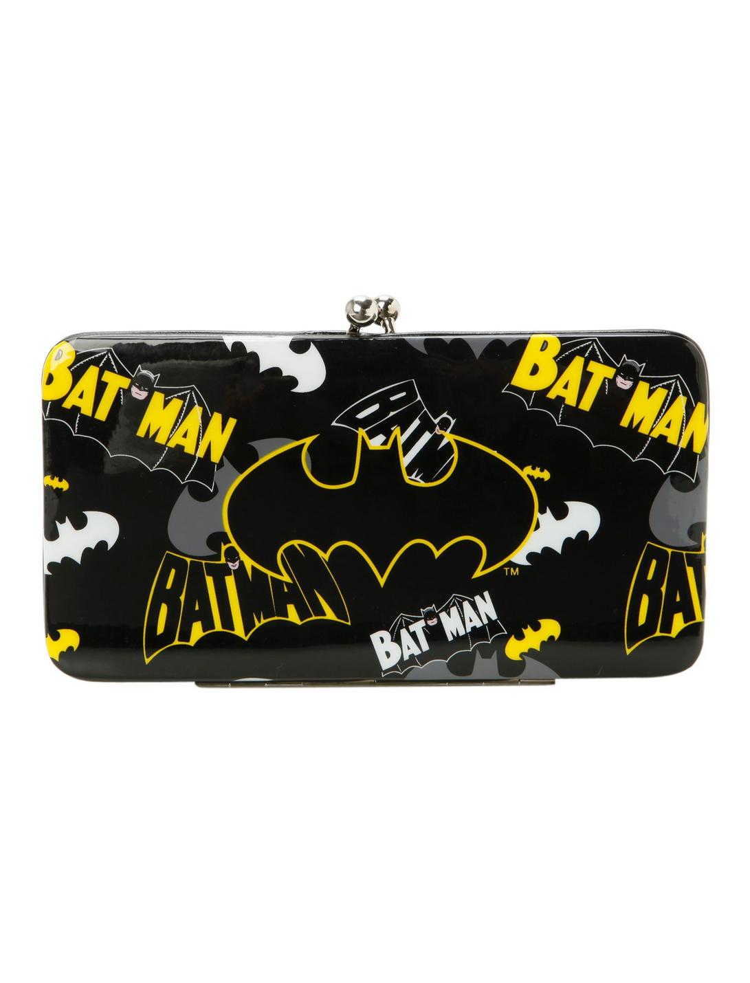 DC Comics Batman Logos Hinge Wallet, , hi-res