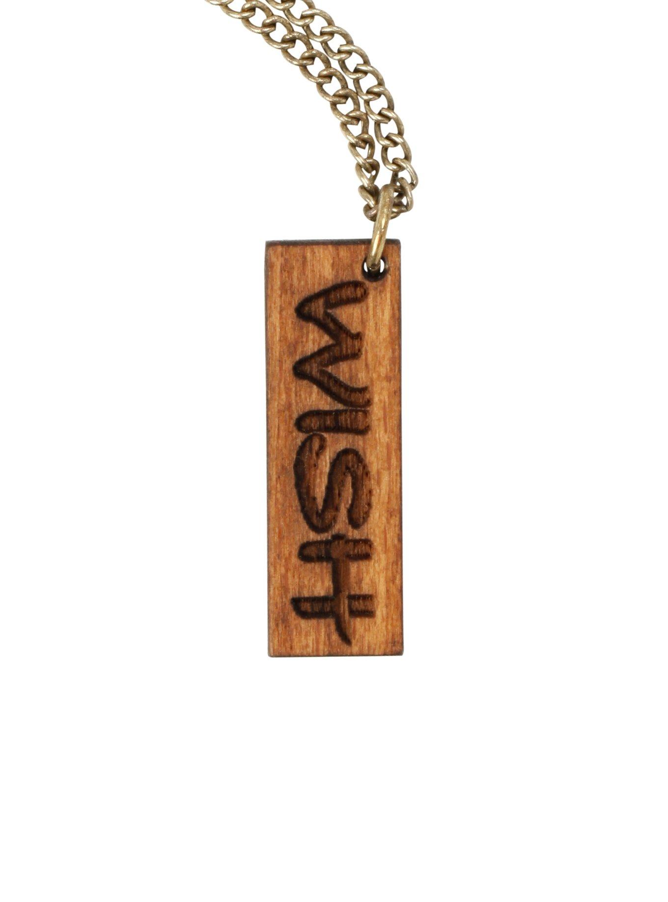 LOVEsick Wish Wood Necklace, , hi-res