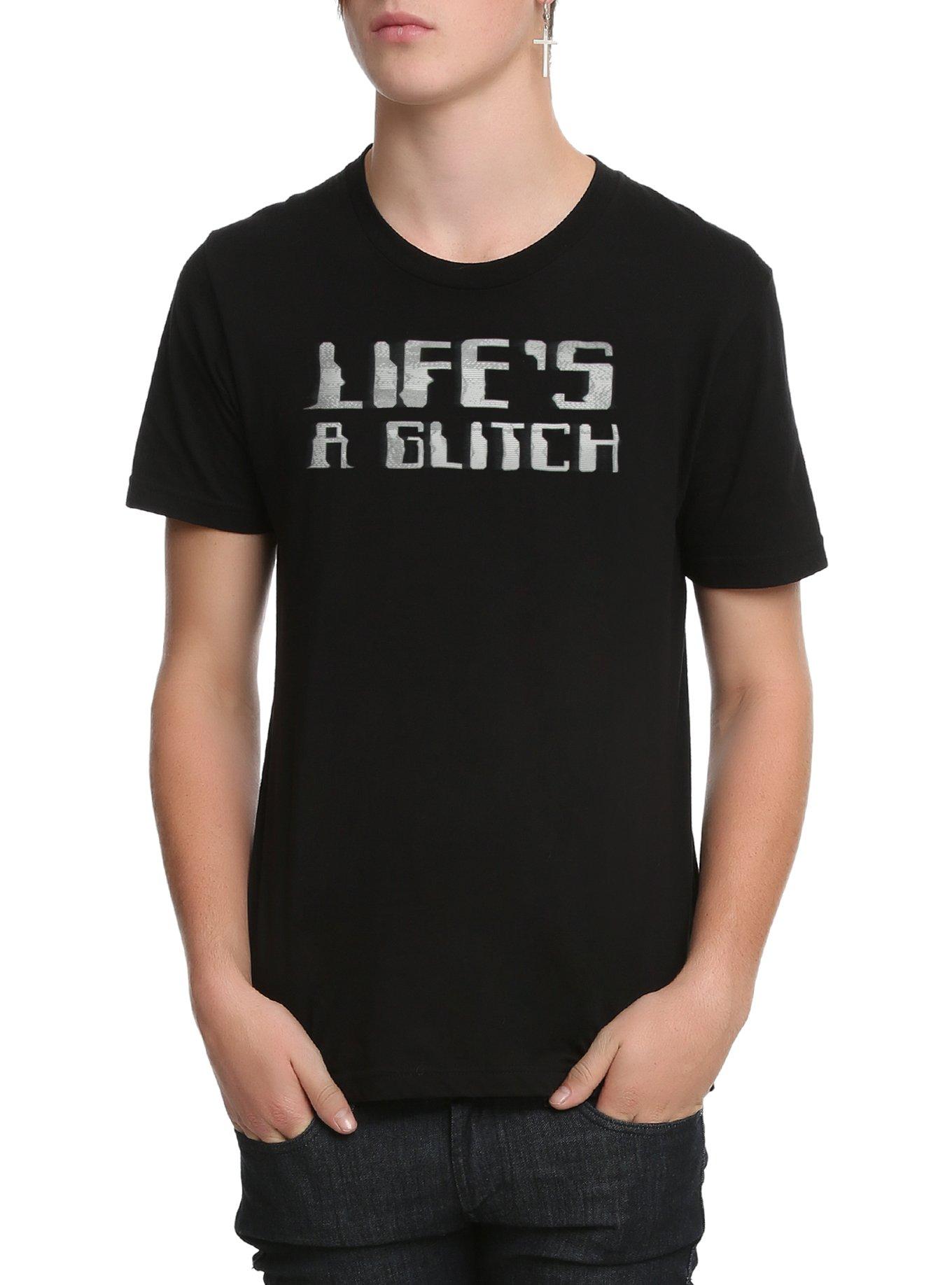 Life's A Glitch T-Shirt, BLACK, hi-res