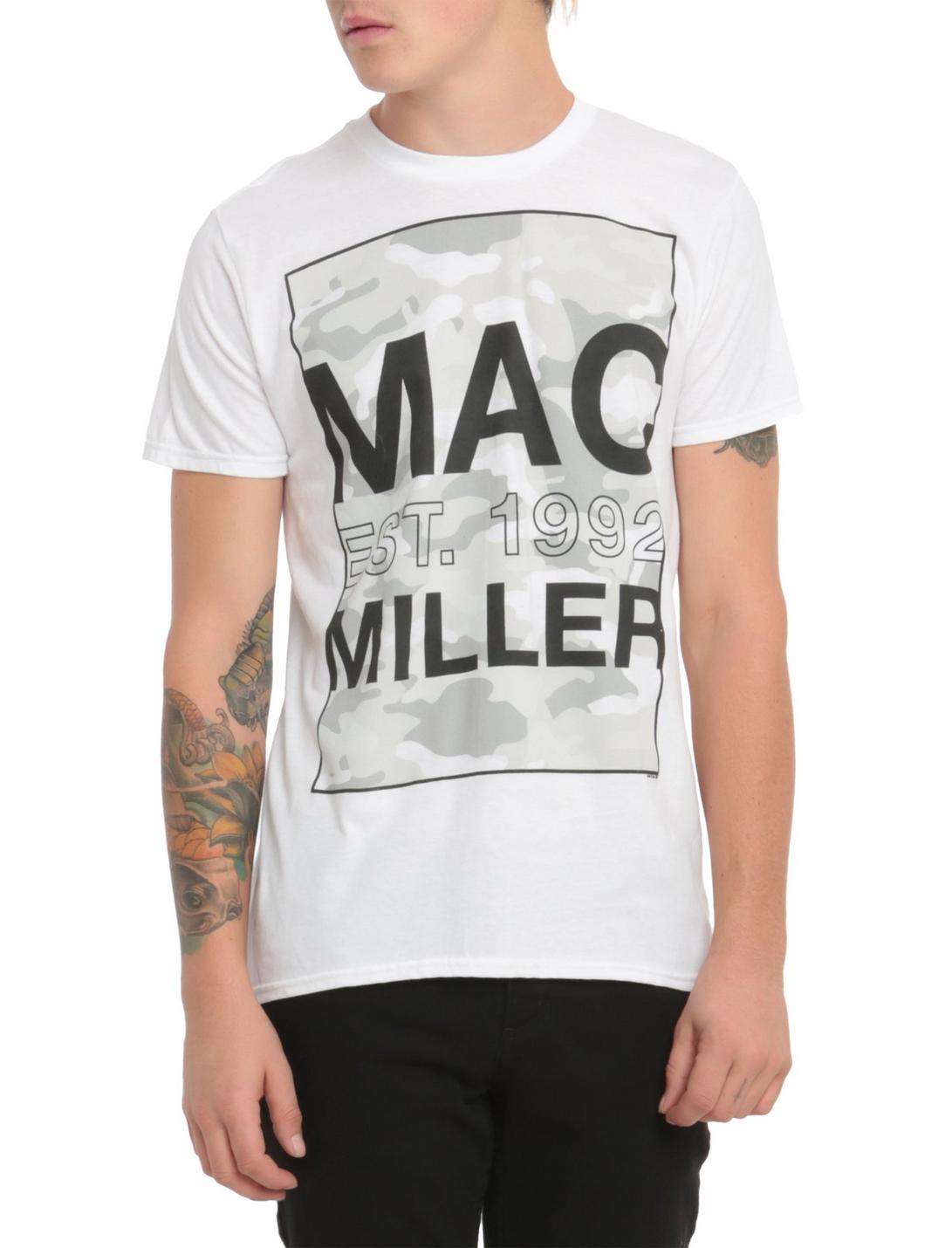 Mac Miller Grey Camo T-Shirt, WHITE, hi-res
