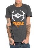 Plus Size Star Wars NCAA Texas TIE Fighter T-Shirt, BLACK, hi-res