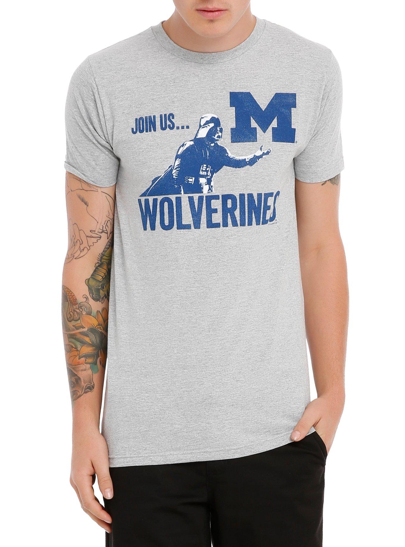 Star Wars NCAA Michigan Darth Vader T-Shirt, BLACK, hi-res