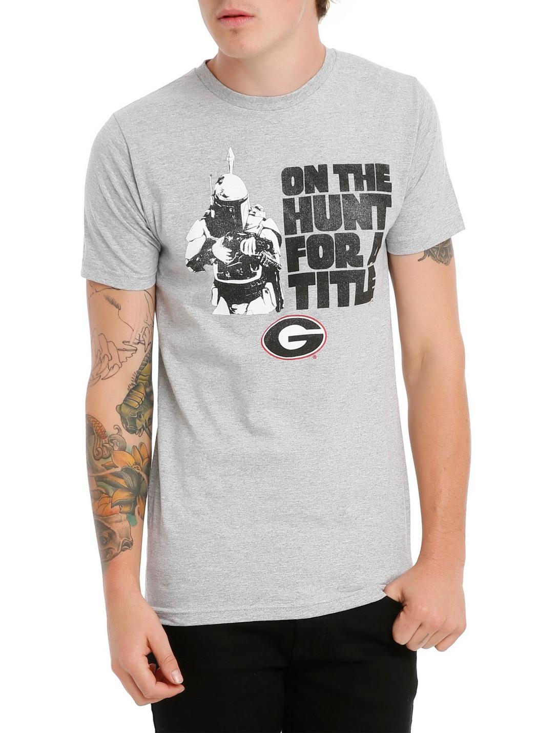 Star Wars NCAA Georgia Boba Fett T-Shirt, BLACK, hi-res