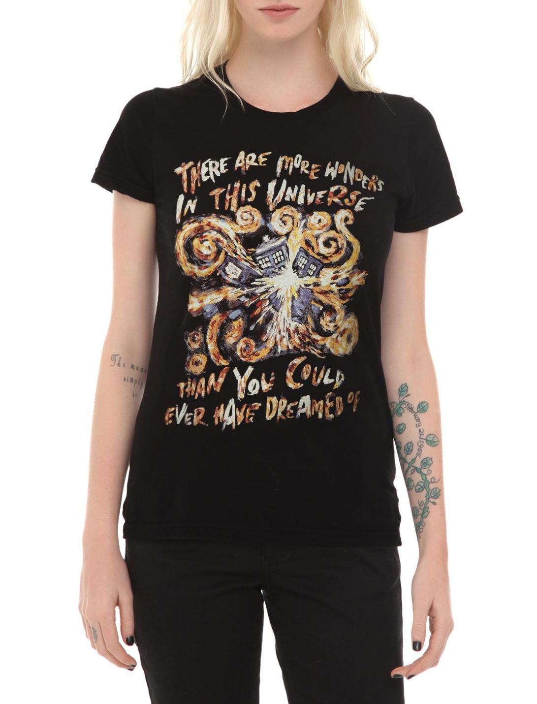 Plus Size Doctor Who Van Gogh Exploding TARDIS Girls T-Shirt, , hi-res