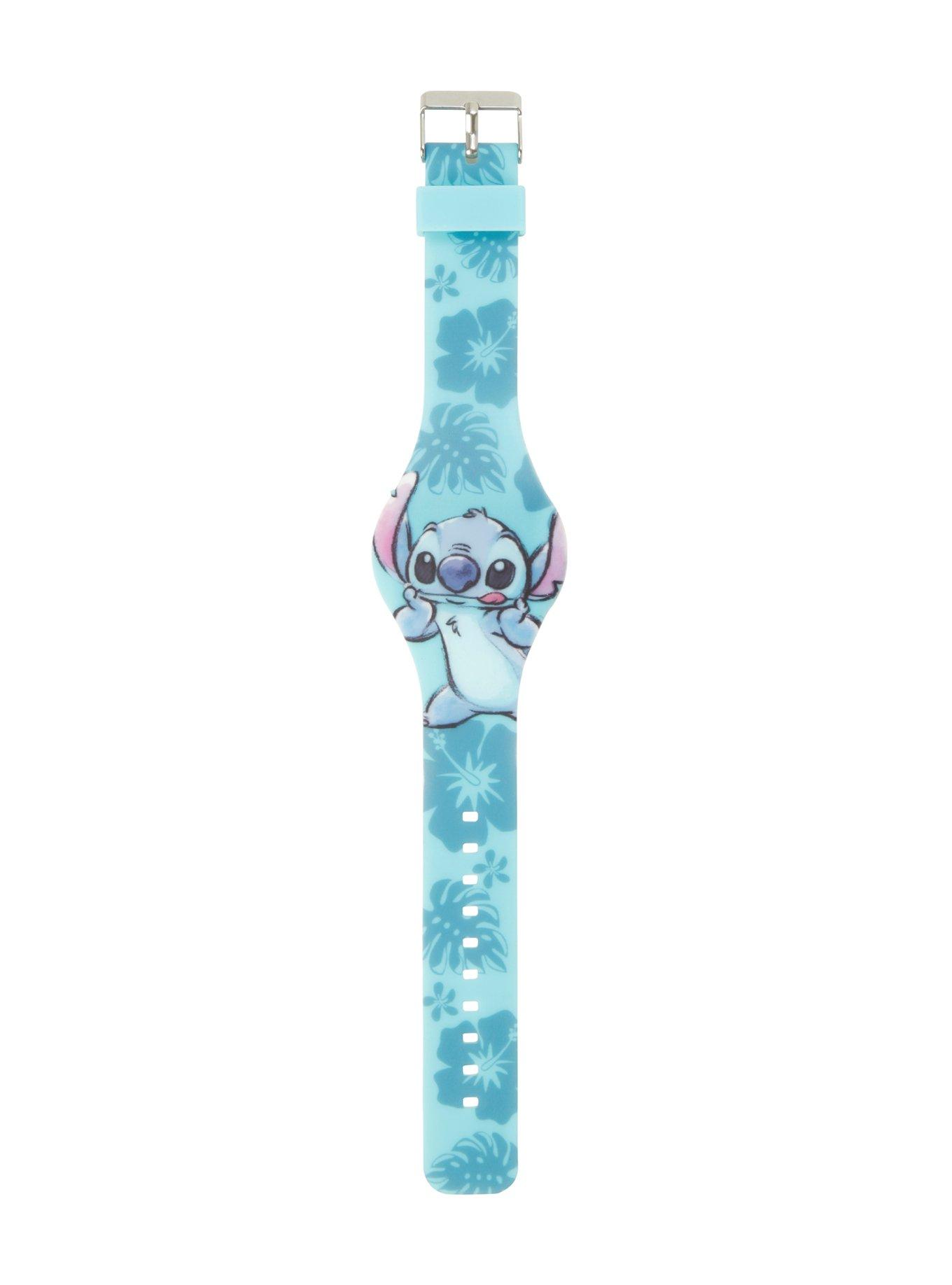 Disney Lilo & Stitch Floral Stitch Rubber LED Watch, , hi-res